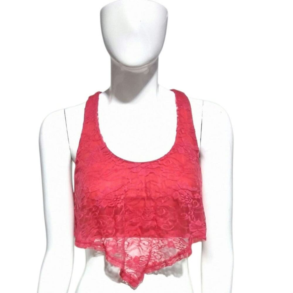 Y2K Vintage Papaya Womens Small‎ Lace Bow Whimsical Fairy Festival Coachella Top